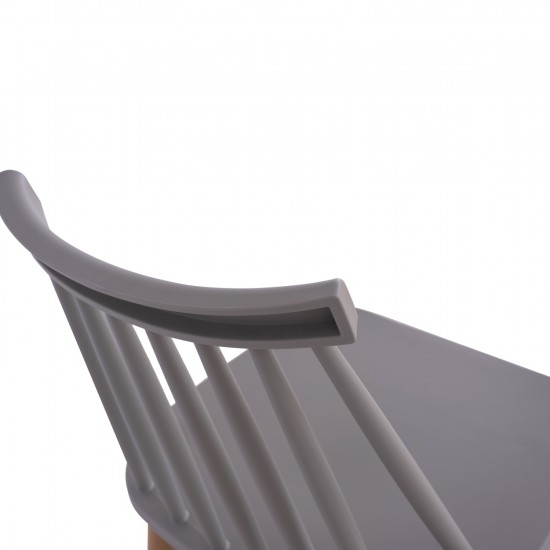 ΚΑΡΕΚΛΑ ΤΡΑΠΕΖΑΡΙΑΣ VANESSA ΓΚΡΙ ΜΕ ΜΕΤΑΛΛΙΚΑ ΠΟΔΙΑ 43x46,5x82 εκ.