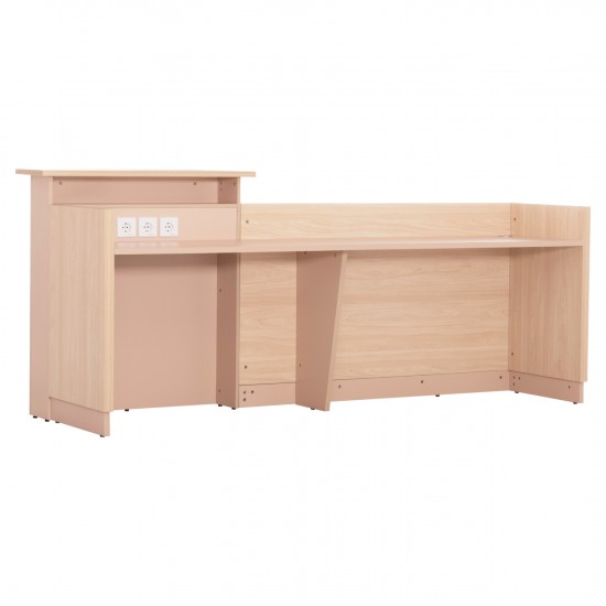 ΓΡΑΦΕΙΟ ΥΠΟΔΟΧΗΣ DALTON ΜΕΛΑΜΙΝΗ ΣΕ SONAMA-ΑΣΠΡΟ 240x80x106Υεκ.