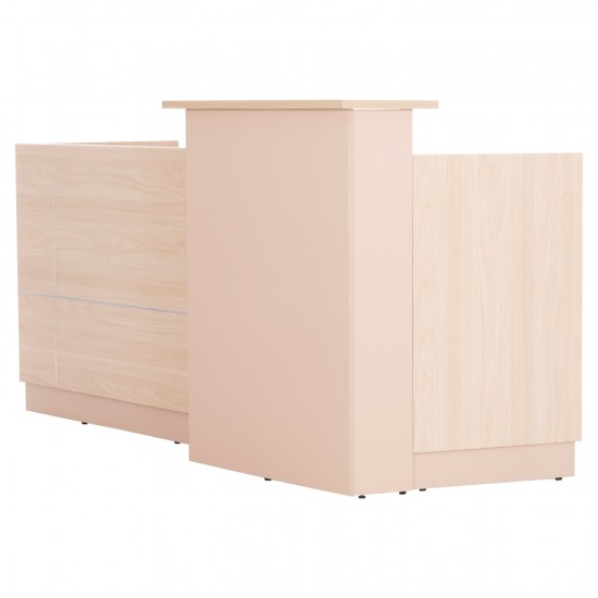 ΓΡΑΦΕΙΟ ΥΠΟΔΟΧΗΣ DALTON ΜΕΛΑΜΙΝΗ ΣΕ SONAMA-ΑΣΠΡΟ 240x80x106Υεκ.