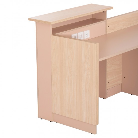 ΓΡΑΦΕΙΟ ΥΠΟΔΟΧΗΣ DALTON ΜΕΛΑΜΙΝΗ ΣΕ SONAMA-ΑΣΠΡΟ 240x80x106Υεκ.