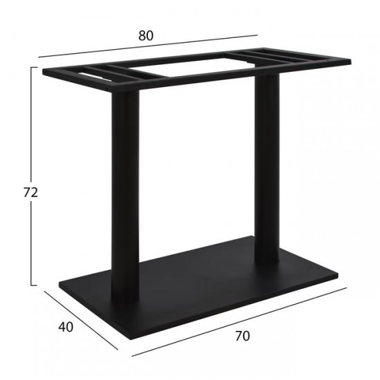 ΒΑΣΗ ΜΕΤΑΛΛΙΚΗ ΔΙΠΛΗ 40Χ70Χ72