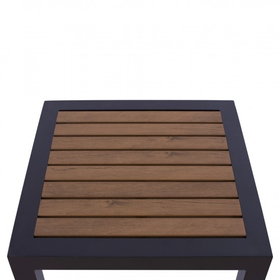 ΤΡΑΠΕΖΙ ΑΛΟΥΜΙΝΙΟΥ ΓΚΡΙ ΜΕ POLYWOOD 45Χ45X45,5