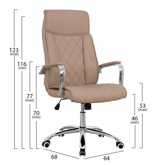 ΚΑΡΕΚΛΑ ΓΡΑΦΕΙΟΥ ΔΙΕΥΘΥΝΤΙΚΗ ΣΕ ΧΡΩΜΑ ΕΚΡΟΥ