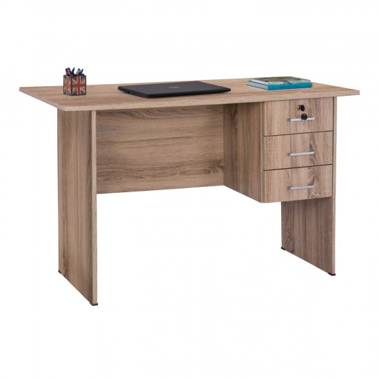 ΓΡΑΦΕΙΟ ΜΕΛΑΜΙΝΗΣ ΜΕ 3 ΣΥΡΤΑΡΙΑ ΧΡΩΜΑ SONAMA 120x60x75Υ εκ.