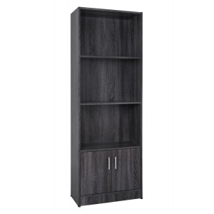 ΒΙΒΛΙΟΘΗΚΗ ΜΕΛΑΜΙΝΗΣ  ΣΕ ΑΝΘΡΑΚΙ ΧΡΩΜΑ 60x30x174 εκ.