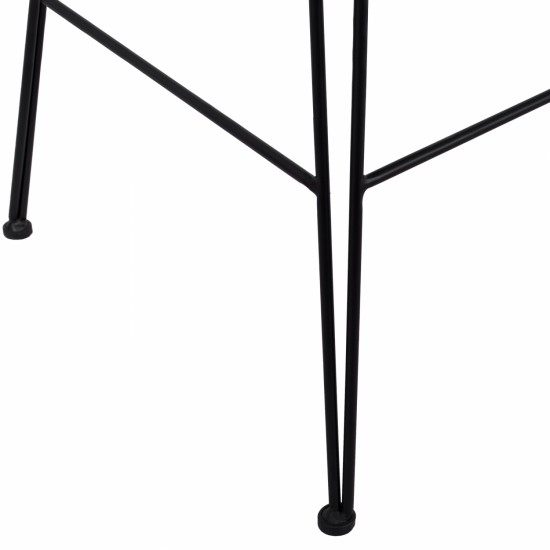 ΣΚΑΜΠΟ ΜΕΤΑΛΛΙΚΟ ΜΕ ΜΑΞΙΛΑΡΙ ALLEGRA HM5452 ΜΕ WICKER ΣΕ ΜΠΕΖ ΑΠΟΧΡΩΣΗ