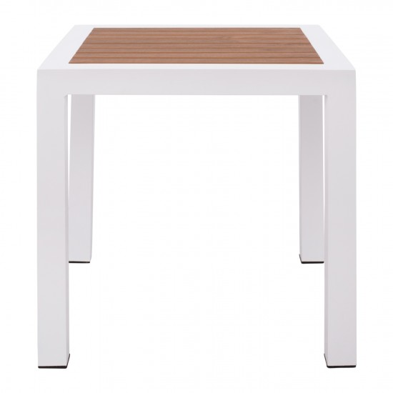 ΤΡΑΠΕΖΙ ΑΛΟΥΜΙΝΙΟΥ ΛΕΥΚΟ ΜΕ POLYWOOD 45Χ45Χ45,5