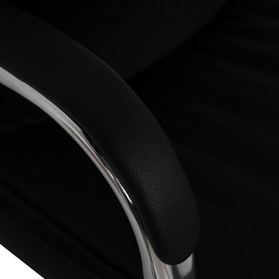 ΚΑΡΕΚΛΑ ΓΡΑΦΕΙΟΥ ΔΙΕΥΘΥΝΤΙΚΗ ΜΑΥΡΗ ΜΕ ΒΑΣΗ ΧΡΩΜΙΟΥ