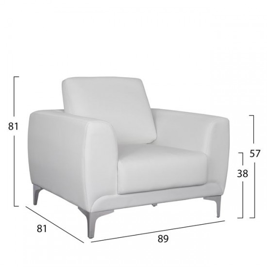 ΣΕΤ ΣΑΛΟΝΙΟΥ 3ΤΜΧ  KENZIE ΜΕ ΛΕΥΚΟ PU