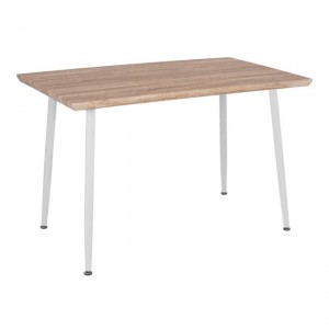 ΤΡΑΠΕΖΙ ΤΡΑΠΕΖΑΡΙΑΣ 120X70 SONAMA ΜΕ ΛΕΥΚΑ ΠΟΔΙΑ 