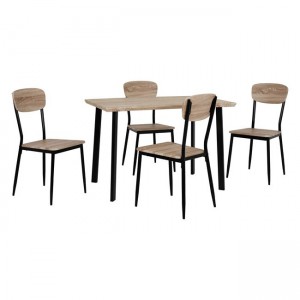 ΣΕΤ ΤΡΑΠΕΖΑΡΙΑΣ 5ΤΜΧ  ME SONAMA ΕΠΙΦΑΝΕΙΑ ΚΑΙ ΜΑΥΡΑ ΠΟΔΙΑ