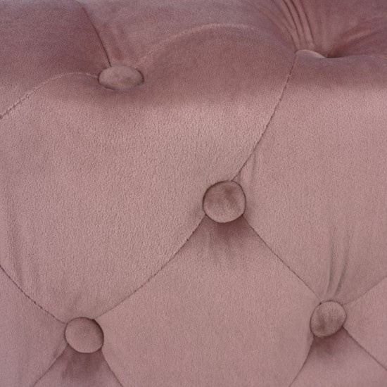 ΣΚΑΜΠΟ KASSIE ΣΑΠΙΟ ΜΗΛΟ ΒΕΛΟΥΔΟ ΤΥΠΟΥ CHESTERFIELD Φ60x43Υ εκ.