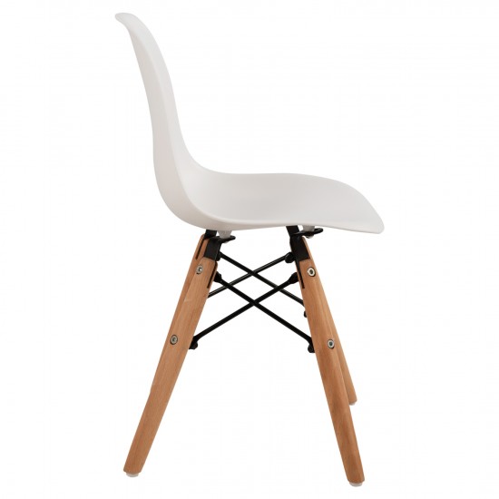 ΚΑΡΕΚΛΑ TWIST KID ΤΜΧ.ΞΥΛΙΝΑ ΠΟΔΙΑ Κ ΚΑΘΙΣΜΑ PP ΛΕΥΚΟ