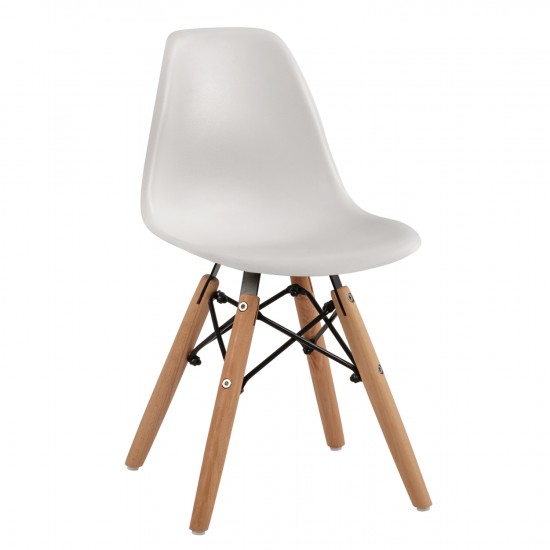 ΚΑΡΕΚΛΑ TWIST KID ΤΜΧ.ΞΥΛΙΝΑ ΠΟΔΙΑ Κ ΚΑΘΙΣΜΑ PP ΛΕΥΚΟ