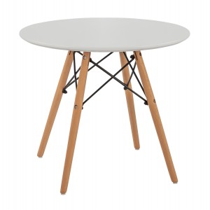 ΤΡΑΠΕΖΙ MINIMAL KID ΣΤΡΟΓΓYΛΟ Φ60X51Υ ΛΕΥΚΟ