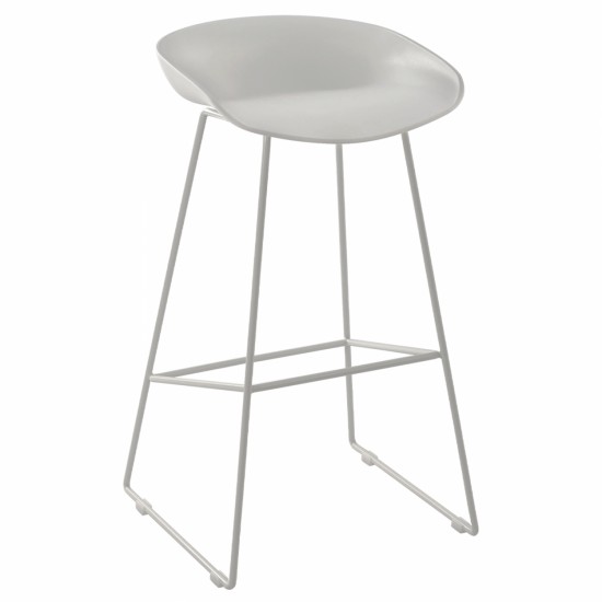 ΣΚΑΜΠΟ ΜΕΤΑΛΛΙΚΟ  ΜΕ ΚΑΘΙΣΜΑ PP ΛΕΥΚΟ