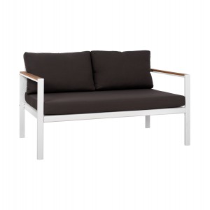 ΚΑΝΑΠΕΣ ΔΙΘΕΣΙΟΣ ΑΛΟΥΜΙΝΙΟΥ SAFIYA ΛΕΥΚΟΣ ΜΕ POLYWOOD 144X70X85Υεκ.