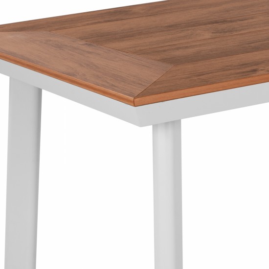 ΤΡΑΠΕΖΙ ΑΛΟΥΜΙΝΙΟΥ ΜΕ POLYWOOD ΛΕΥΚΟ 120x80x72,5Υ εκ.