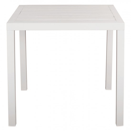 ΤΡΑΠΕΖΙ ΑΛΟΥΜΙΝΙΟΥ ΣΕ ΛΕΥΚΗ ΑΠΟΧΡΩΣΗ 80Χ80X75,5Υεκ.