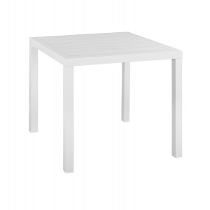 ΤΡΑΠΕΖΙ ΑΛΟΥΜΙΝΙΟΥ ΣΕ ΛΕΥΚΗ ΑΠΟΧΡΩΣΗ 80Χ80X75,5Υεκ. 