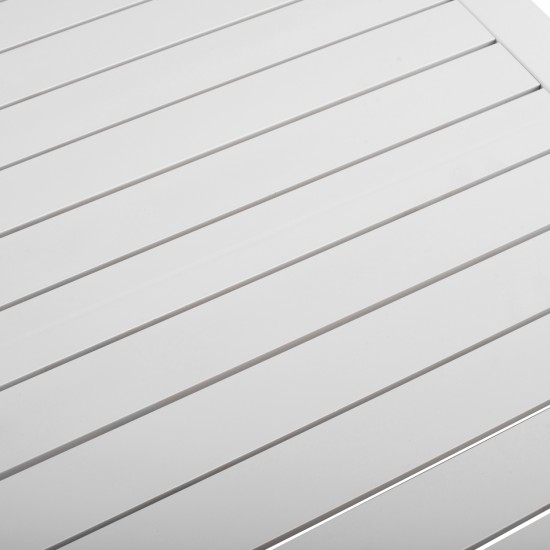 ΤΡΑΠΕΖΙ ΑΛΟΥΜΙΝΙΟΥ ΣΕ ΛΕΥΚΗ ΑΠΟΧΡΩΣΗ 80Χ80X75,5Υεκ.