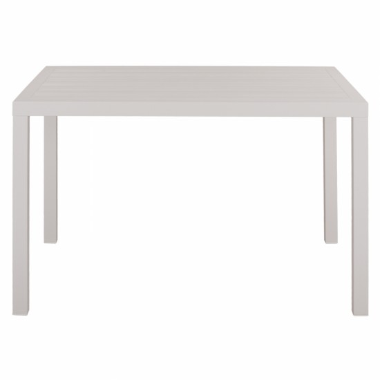 ΤΡΑΠΕΖΙ ΑΛΟΥΜΙΝΙΟΥ ΣΕ ΛΕΥΚΗ ΑΠΟΧΡΩΣΗ 120Χ80X75,5Υεκ.