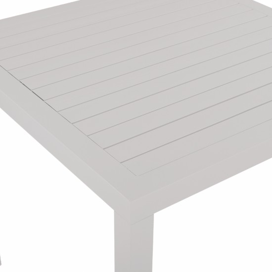 ΤΡΑΠΕΖΙ ΑΛΟΥΜΙΝΙΟΥ ΣΕ ΛΕΥΚΗ ΑΠΟΧΡΩΣΗ 120Χ80X75,5Υεκ.