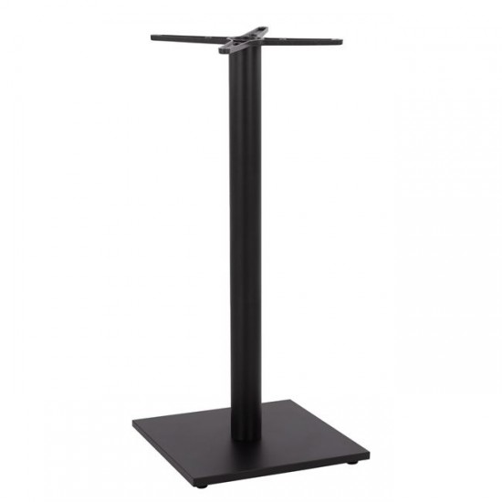 ΒΑΣΗ BAR ΜΕΤΑΛΛΙΚΗ ΜΑΥΡΗ ΜΑΤ 45Χ45Χ108εκ. ΜΕ ΡΕΓΟΥΛΑΤΟΡΟΥΣ