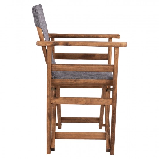 ΚΑΡΕΚΛΑ ΣΚΗΝΟΘΕΤΗ ΛΗΜΝΟΣ ΚΑΡΥΔΙ ΜΕ TEXTILENE ΓΚΡΙ 57x54x88,5 εκ.