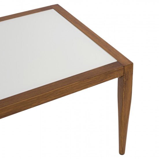 ΤΡΑΠΕΖΙ ΑΛΟΥΜΙΝΙΟΥ BAMBOO LOOK ΜΕ ΓΥΑΛΙ 100Χ58Χ46