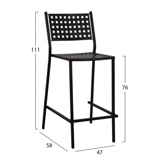 ΣΚΑΜΠΟ ΜΠΑΡ ΜΕΤΑΛΛΙΚΟ ΣΕ ΜΑΥΡΗ ΑΠΟΧΡΩΣΗ