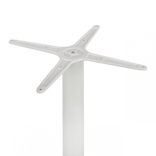 ΒΑΣΗ ΑΛΟΥΜΙΝΙΟΥ 4ΝΥΧΗ 65Χ65X70εκ. ΜΕ ΣΤΑΥΡΟ 48Χ48εκ. ΛΕΥΚΗ