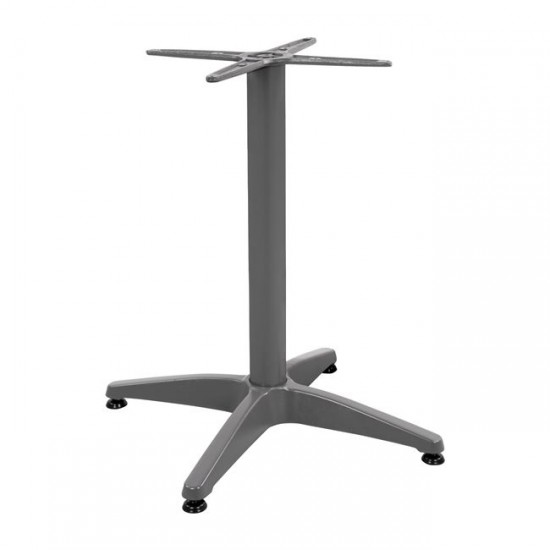 ΒΑΣΗ ΑΛΟΥΜΙΝΙΟΥ 4ΝΥΧΗ 65Χ65X70εκ. ΜΕ ΣΤΑΥΡΟ 48Χ48εκ. ΓΚΡΙ