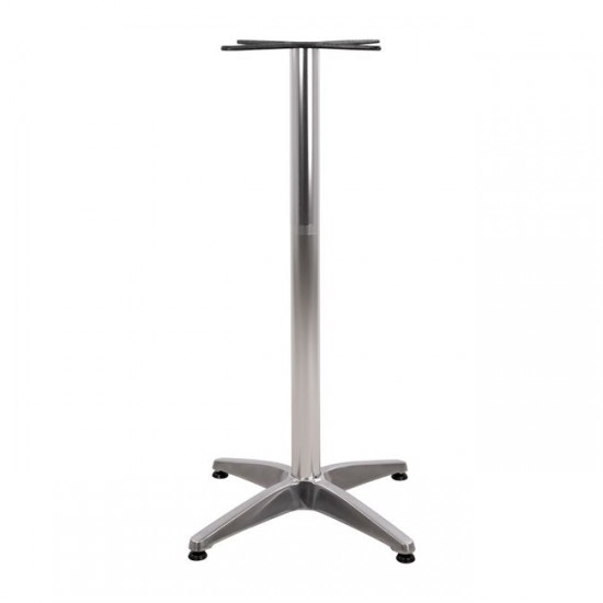 ΒΑΣΗ ΜΠΑΡ ΑΛΟΥΜΙΝΙΟΥ 65X65X110Υεκ. ΜΕ ΣΤΑΥΡΟ 48Χ48εκ. ΧΡΩΜΙΟΥ