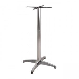 ΒΑΣΗ ΜΠΑΡ ΑΛΟΥΜΙΝΙΟΥ 65X65X110Υεκ. ΜΕ ΣΤΑΥΡΟ 48Χ48εκ. ΧΡΩΜΙΟΥ