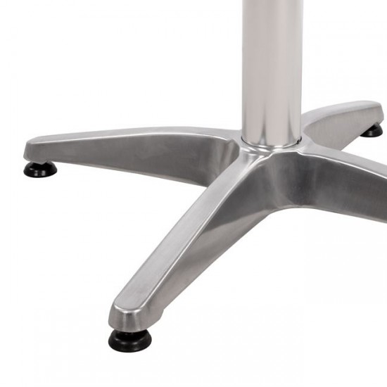 ΒΑΣΗ ΜΠΑΡ ΑΛΟΥΜΙΝΙΟΥ 65X65X110Υεκ. ΜΕ ΣΤΑΥΡΟ 48Χ48εκ. ΧΡΩΜΙΟΥ