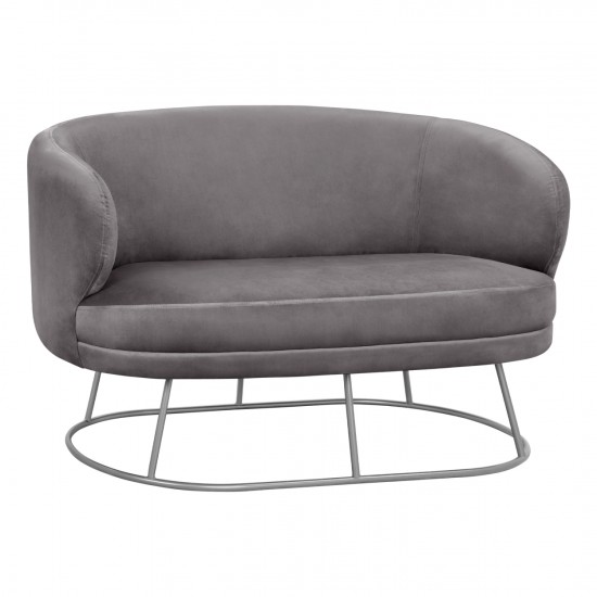 ΚΑΝΑΠΕΣ 2ΘΕΣΙΟΣ ARIEN ΑΠΟ ΒΕΛΟΥΔΟ ΓΚΡΙ ΜΕ ΑΣΗΜΙ ΒΑΣΗ