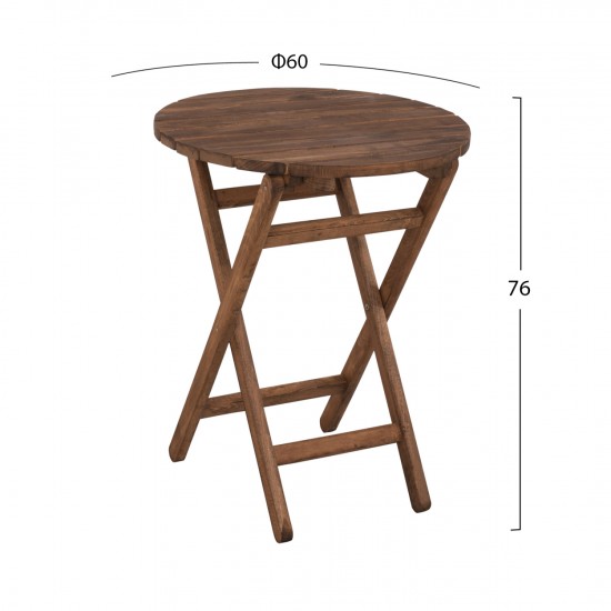 ΤΡΑΠΕΖΙ ΣΚΗΝΟΘΕΤH ΛΗΜΝΟΣ Φ60Χ76Υ ΜΑΣΙΦ ΟΞΙΑ ΕΜΠOΤΙΣΜΟΣ ΚΑΡΥΔΙ