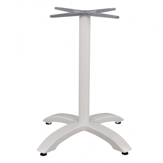 ΒΑΣΗ ΑΛΟΥΜΙΝΙΟΥ ΛΕΥΚΗ ΜΑΤ 66Χ66Χ73Υεκ. ΜΕ ΣΤΑΥΡΟ 48Χ48εκ.