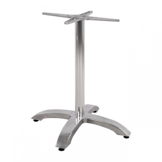 ΒΑΣΗ ΑΛΟΥΜΙΝΙΟΥ ΧΡΩΜΙΟΥ 66Χ66Χ73Υεκ. ΜΕ ΣΤΑΥΡΟ 48Χ48εκ.