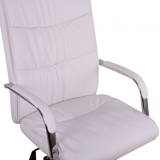 ΚΑΡΕΚΛΑ ΓΡΑΦΕΙΟΥ ΔΙΕΥΘΥΝΤΙΚΗ ΛΕΥΚΗ ΜΕ ΒΑΣΗ ΧΡΩΜΙΟΥ JACOB