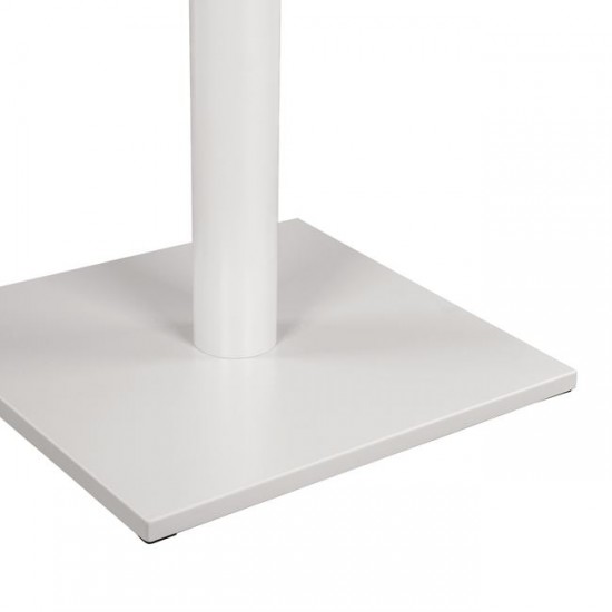 ΒΑΣΗ ΜΕΤΑΛΛΙΚΗ ΛΕΥΚΗ ΜΑΤ 45Χ45Χ70εκ. ΜΕ ΣΤΑΥΡΟ 45Χ45 ΚΑΙ ΡΕΓΟΥΛΑΤΟΡΟΥΣ