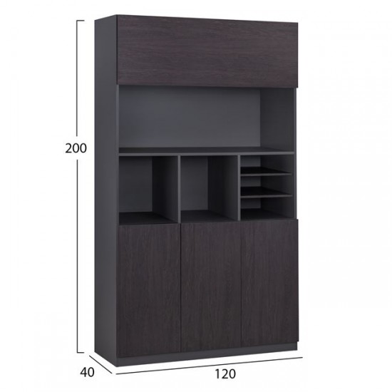 ΒΙΒΛΙΟΘΗΚΗ ΓΡΑΦΕΙΟΥ ΕΠΑΓΓΕΛΜΑΤΙΚΗ ROSEWOOD  120Χ40Χ200Υ εκ.