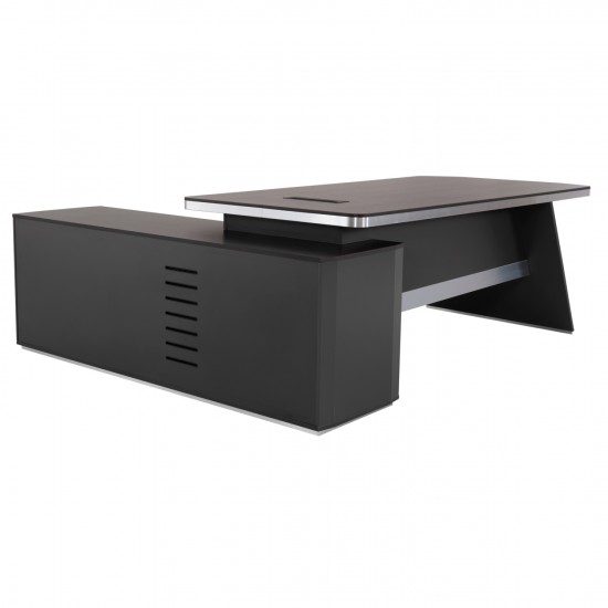 ΓΡΑΦΕΙΟ ΕΠΑΓΓΕΛΜΑΤΙΚΟ ΔΕΞΙΑ ΓΩΝΙΑ ROSEWOOD 220X180X76Υ εκ.