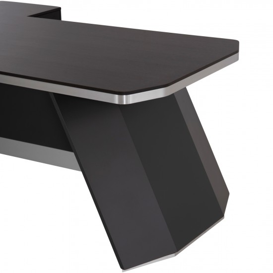 ΓΡΑΦΕΙΟ ΕΠΑΓΓΕΛΜΑΤΙΚΟ ΔΕΞΙΑ ΓΩΝΙΑ ROSEWOOD 220X180X76Υ εκ.