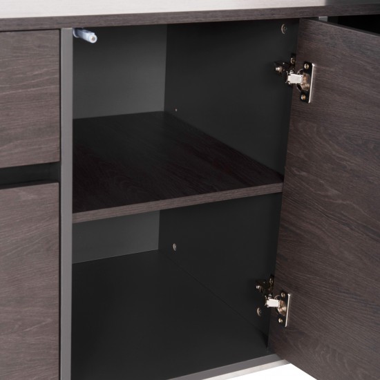 ΓΡΑΦΕΙΟ ΕΠΑΓΓΕΛΜΑΤΙΚΟ ΑΡΙΣΤΕΡΗ ΓΩΝΙΑ ROSEWOOD 220X180X76Υεκ.