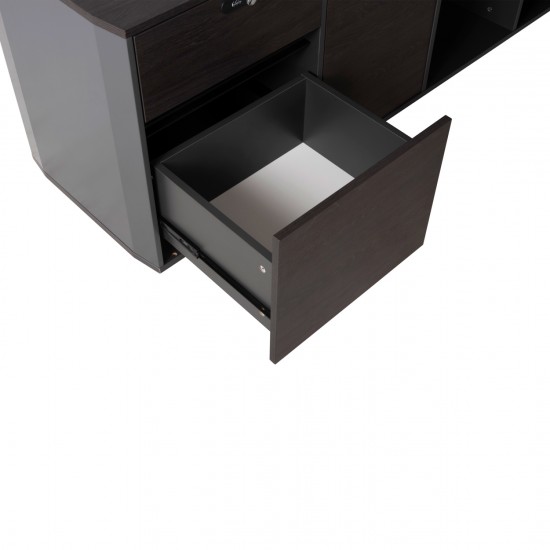 ΓΡΑΦΕΙΟ ΕΠΑΓΓΕΛΜΑΤΙΚΟ ΑΡΙΣΤΕΡΗ ΓΩΝΙΑ ROSEWOOD 220X180X76Υεκ.