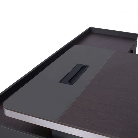 ΓΡΑΦΕΙΟ ΕΠΑΓΓΕΛΜΑΤΙΚΟ ΔΕΞΙΑ ΓΩΝΙΑ ROSEWOOD 220X180X76Υ εκ.