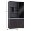 ΒΙΒΛΙΟΘΗΚΗ ΓΡΑΦΕΙΟΥ ΕΠΑΓΓΕΛΜΑΤΙΚΗ ROSEWOOD  120Χ40Χ200Υ εκ.