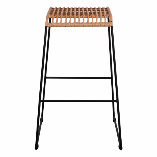 ΣΚΑΜΠΟ ΜΕΤΑΛΛΙΚΟ ALLEGRA ΜΕ WICKER ΣΕ ΜΠΕΖ ΑΠΟΧΡΩΣΗ